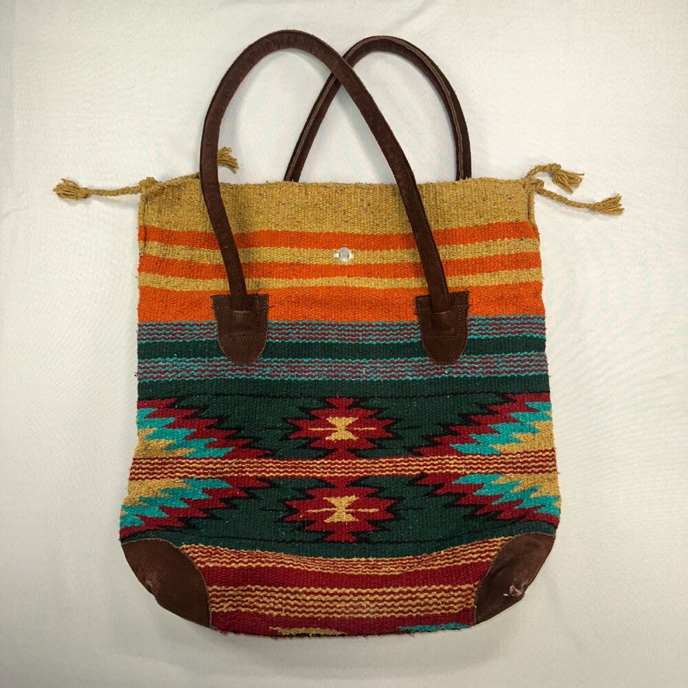 El Paso Saddle Blanket Purse Western Southwestern Colorful Native American - Picture 2 of 12